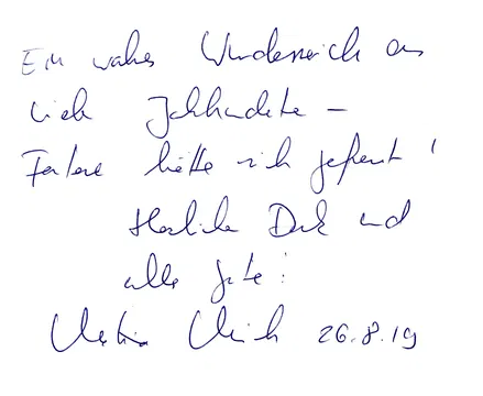 Eintrag von Frau Dr. Martina Münch im Gästebuch