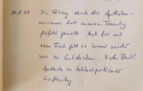 Apotheke im Schlossparkcenter aus Senftenberg - Gästebucheintrag