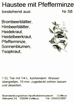 Haustee mit Pfefferminze in 50 g